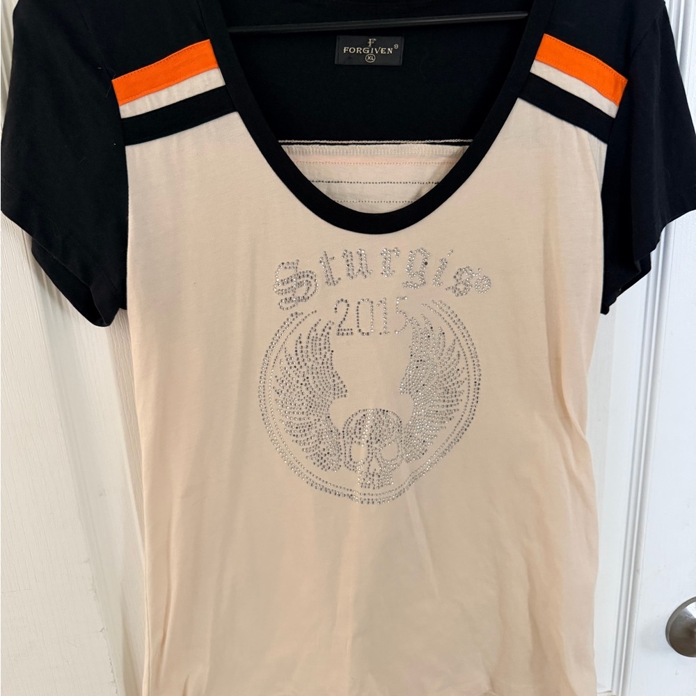 Forgiven Black and Cream Graphic Tee